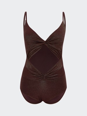 Lc Waikiki Yeni Sezon V Yaka Parlak Gorunumlu Kadin Mayo - S5GO38Z8