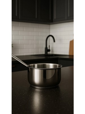 Yunusoğlu Home Paslanmaz Çelik Sosluk Tencere – 1 Litre Tüm Ocak Tiplerine Uygun