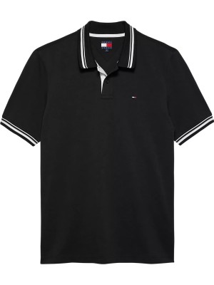 Erkek Tipped Polo Yaka T-Shirt - Siyah