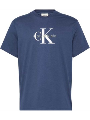 Erkek Ss Hero Monologo Kısa Kollu T-Shirt - Mavi