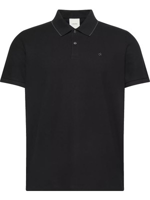 Erkek Ss Refined Pique Klasik Polo T-Shirt - Siyah