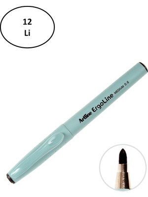 Artline 3600 Ergoline Yazı Kalemi Siyah 12'li