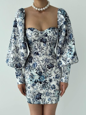 Arlon Balon Kollu Mini Elbise