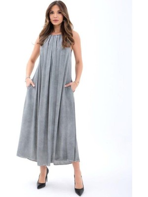 7387 Elbise-Gri