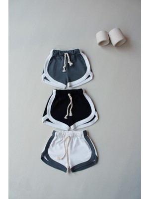 Oh la la Koala For Little Ones Oh la la Koala Kız Çocuk Biyeli Penye Şort 3'lü Set Rahat Kesim Modern Tasarım