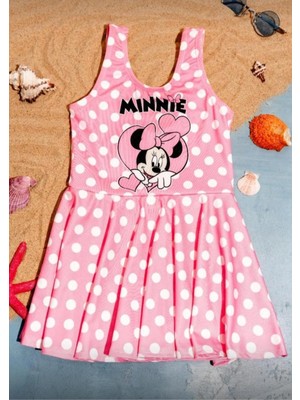 Milays Kız Çocuk Karakter Etekli Mayo