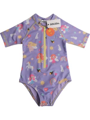 Soleda UV Korumalı UPF 50+ Bebek Çocuk Mayosu Fairy Garden
