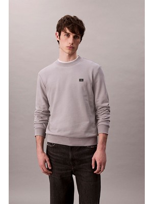 Erkek Ls Eu 350TERRY Badge Sweatshirt -  Gri