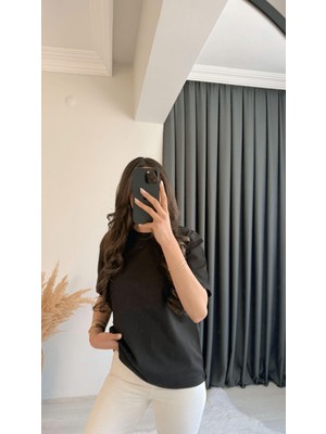 Mast Dilvin Pamuklu  Basic Tshirt Siyah