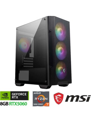 MSI Msı Gaming  Ryzen 7 5700X 32GB Ram 1tb M.2 Nvme SSD 8gb RTX5060 Msı Oyuncu Tavsiye Sistem