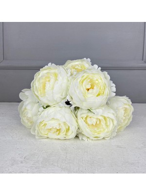 Lüks Top Şakayık Buketi Beyaz