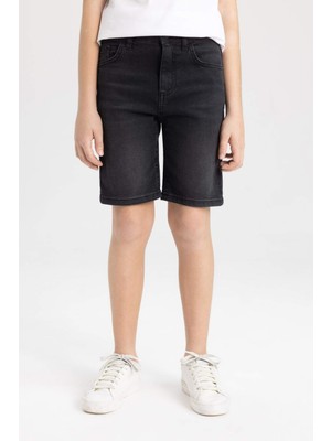 DeFacto Erkek Çocuk Basic Düz Jean Şort B5741A824SM