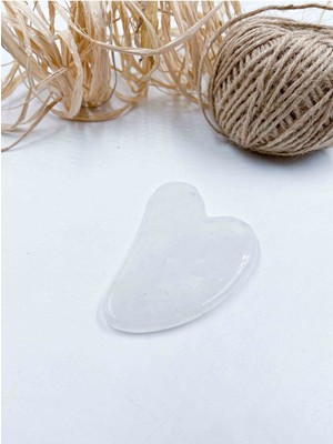 Beyaz Kristal Kuvars Taşı Yüz Masaj Rollerı Doğal Taş Aleti