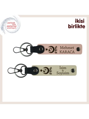 Miawiki Milli Temayı Sevenler Için Özel Hediye – Ayyıldız Kurt Göktürk Anahtarlık Seti, Yavru Ağzı-S Kahve