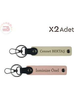 Miawiki Doktora Teşekkür Hediyesi, Isimli 2’li Anahtarlık Hediye Takımı, Yavru Ağzı-Sütlü Kahve