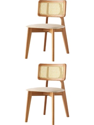 Kuzey Sandalye Ahşap Gürgen 2 Li Set Cafe,restaurant,mutfak,salon,yemek Odası Sandalyesi