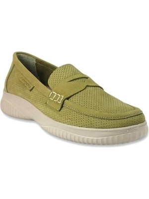 Mammamia 3870 Hakiki Deri Günlük Kadın Ayakkabı-Yeşil