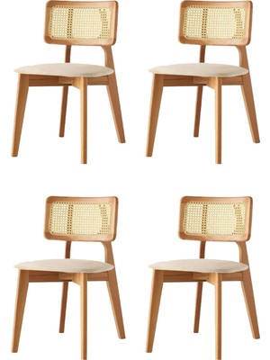 Kuzey Sandalye Ahşap Gürgen 4 Lü Set Cafe,restaurant,mutfak,salon,yemek Odası Sandalyesi
