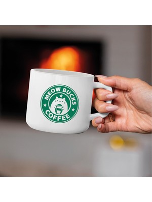Meow Bucks Coffee Tasarımlı Kupa 7,5cm
