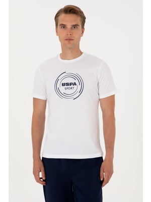 U.S. Polo Assn. Erkek Regular Fit Bisiklet Yaka Beyaz Tişört 50300261-VR013