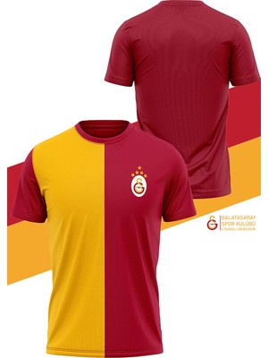 Galatasaray Orijinal Lisanslı 5 Yıldızlı Sarı Kırmızı Erkek T-Shirt