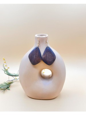 Tile Bohem Sallantılı Ahşap Küpe