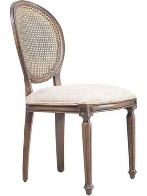 Gazzini Furniture Madalyon Hazeranlı Ahşap Klasik Sandalye