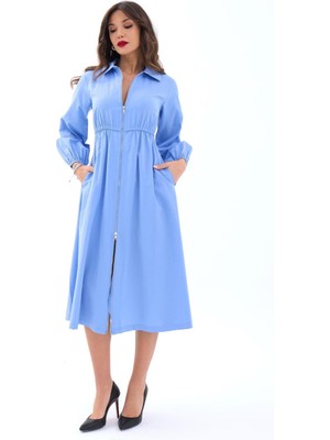 Ahes Shopping 6966 Elbise-Koyu Mavi