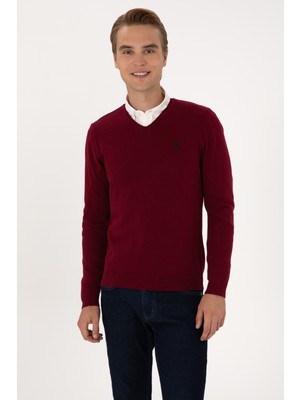 U.S. Polo Assn. Erkek Bordo Basic Kazak 50288881-VR014