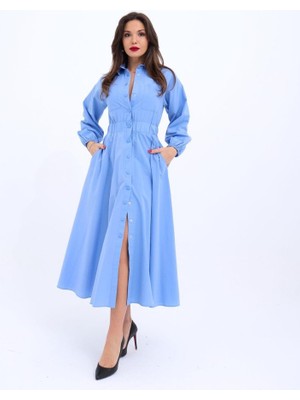 Ahes Shopping 5903 Elbise-Mavi