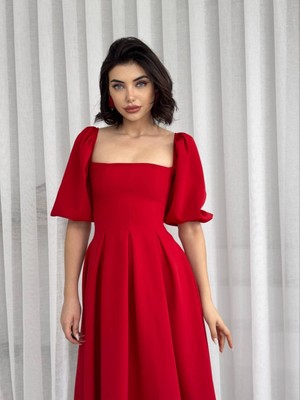 Ahes Shopping Benjamin Çan Etekli Midi Boy Elbise