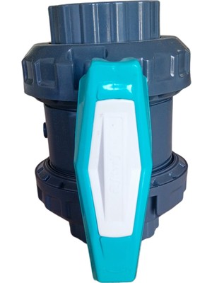 Gemaş U-Pvc Küresel Vana 50 mm DN40 PN16 Rakorlu – Havuz Tesisat Vanası