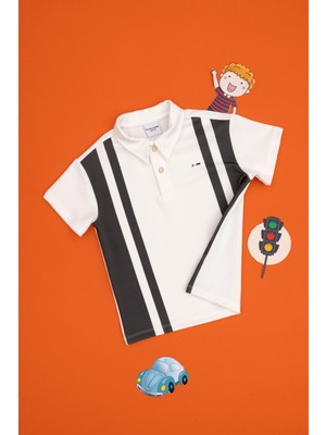 U.S. Polo Assn. Erkek Çocuk Krem Bisiklet Yaka Tişört 50300030-VR071