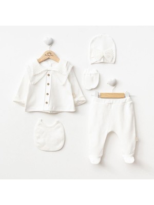 Ürünya KIZ BEBEK 0-6 AY 5 Lİ SET - BEYAZ