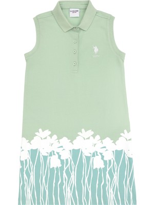 U.s. Polo Assn. Kız Çocuk Su Yeşili Elbise (Örme) 50300608-VR048