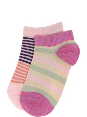 U.S. Polo Assn. Kız Çocuk 2'li Patik Çorap 50311324-VR041