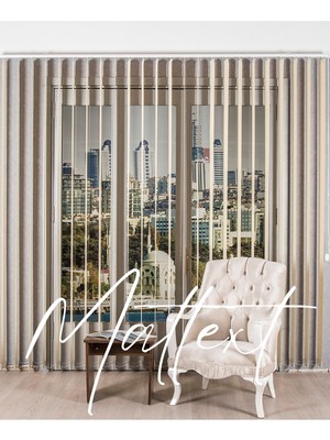 Krem Kumaş Dikey Perde  Döndürülebilen Tam Açık Ya Da Tam Kapalı   Kumaş Dikey