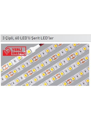 Ack 3 Çipli, 60 Led'li Şerit LED 6500K AS01-00303