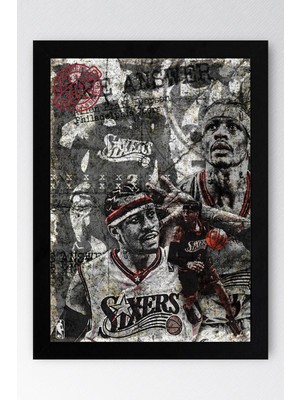 Allen Iverson Çerçeveli Tablo - Basketbol Nba Posteri Tablo
