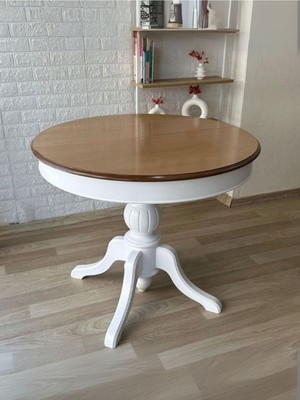 Gazzini Furniture Lindon Baba Ayak Yuvarlak Açılır Masa 120X120