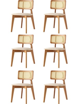 Kuzey Sandalye Ahşap Gürgen 6 Lı Set Cafe,restaurant,mutfak,salon,yemek Odası Sandalyesi