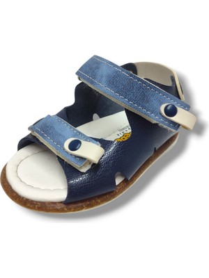 Şirinbebe 1710-20 Çift Cırt Tokalı Erkek Çocuk Sandalet Lacivert Mavi 18-20