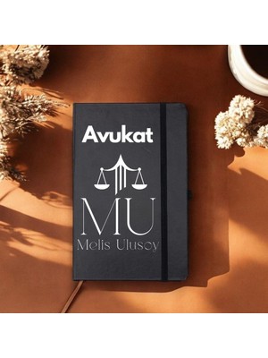 Avukatlara Özel Isim Yazılı Tasarımlı Defter