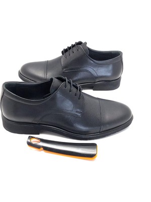 Bay Clas Hakiki Deri 4 Mevsimlik Poli Taban Klasik Siyah Erkek Ayakkabı