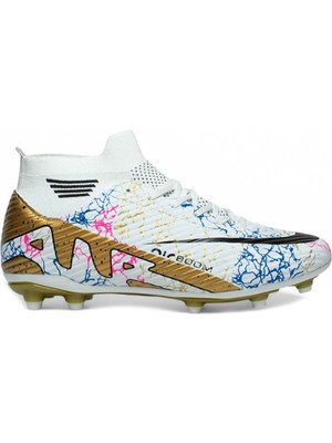 Laliga Air 565 Mdl. Beyaz-Altın (31-35) Krampon Futbol Ayakkabı