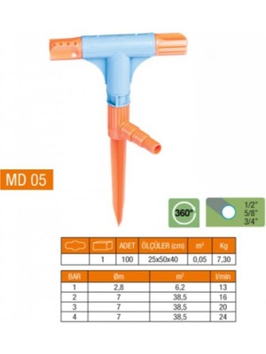 2 Yönlü & T Normal Sprink Fıskiye