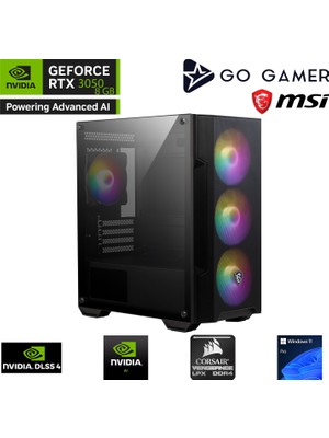 Go Gamer GA134 AMD Ryzen 5 5600X / 16GB 3200MHz / 512GB NVMe SSD / RTX3050 8GB / AMD Gaming Paket