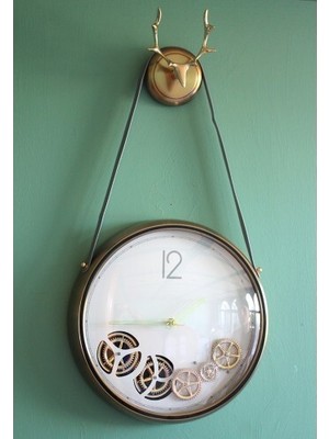 Çarklı Geyikli Duvar Saati