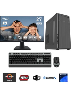 Go Gamer GA628D AMD Ryzen 7 7700 / 32GB DDR5 5200MHz / 1TB NVMe m.2 SSD / MSI 27" 100Hz. / OEM Ev Ofis Paket
