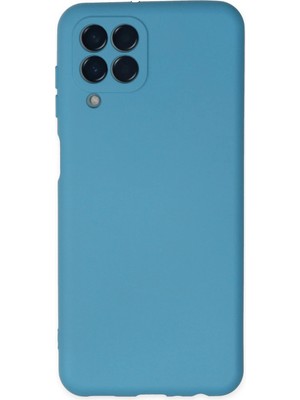 Samsung Galaxy M33 Kılıf Nano Içi Kadife Silikon - Mavi